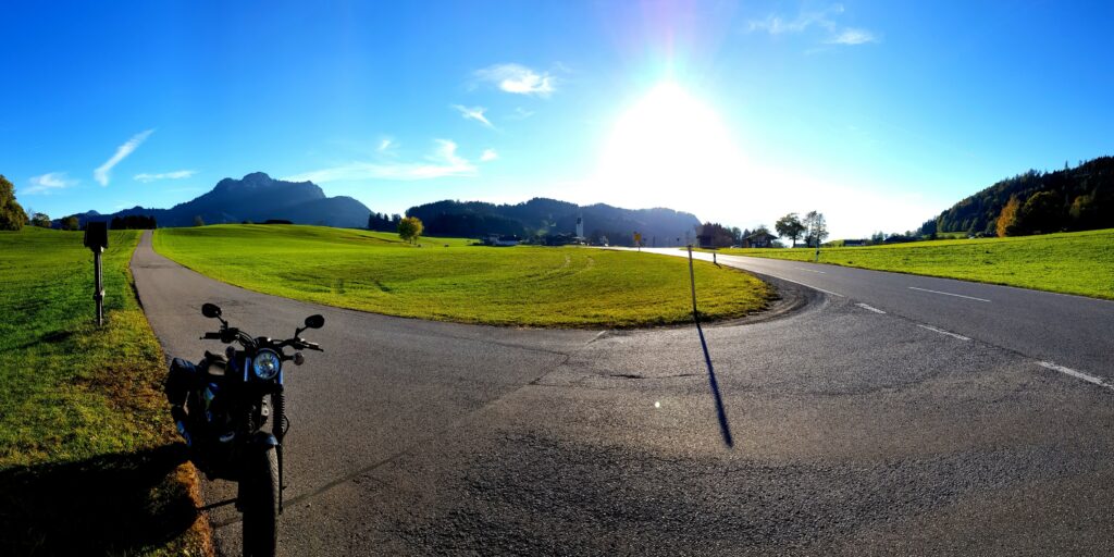 Panorama - wieder gegen die Sonne.
