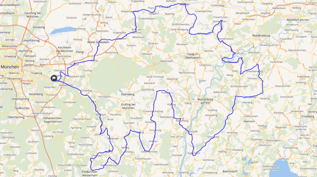 Gefahren wurde gegen den Uhrzeigersinn.