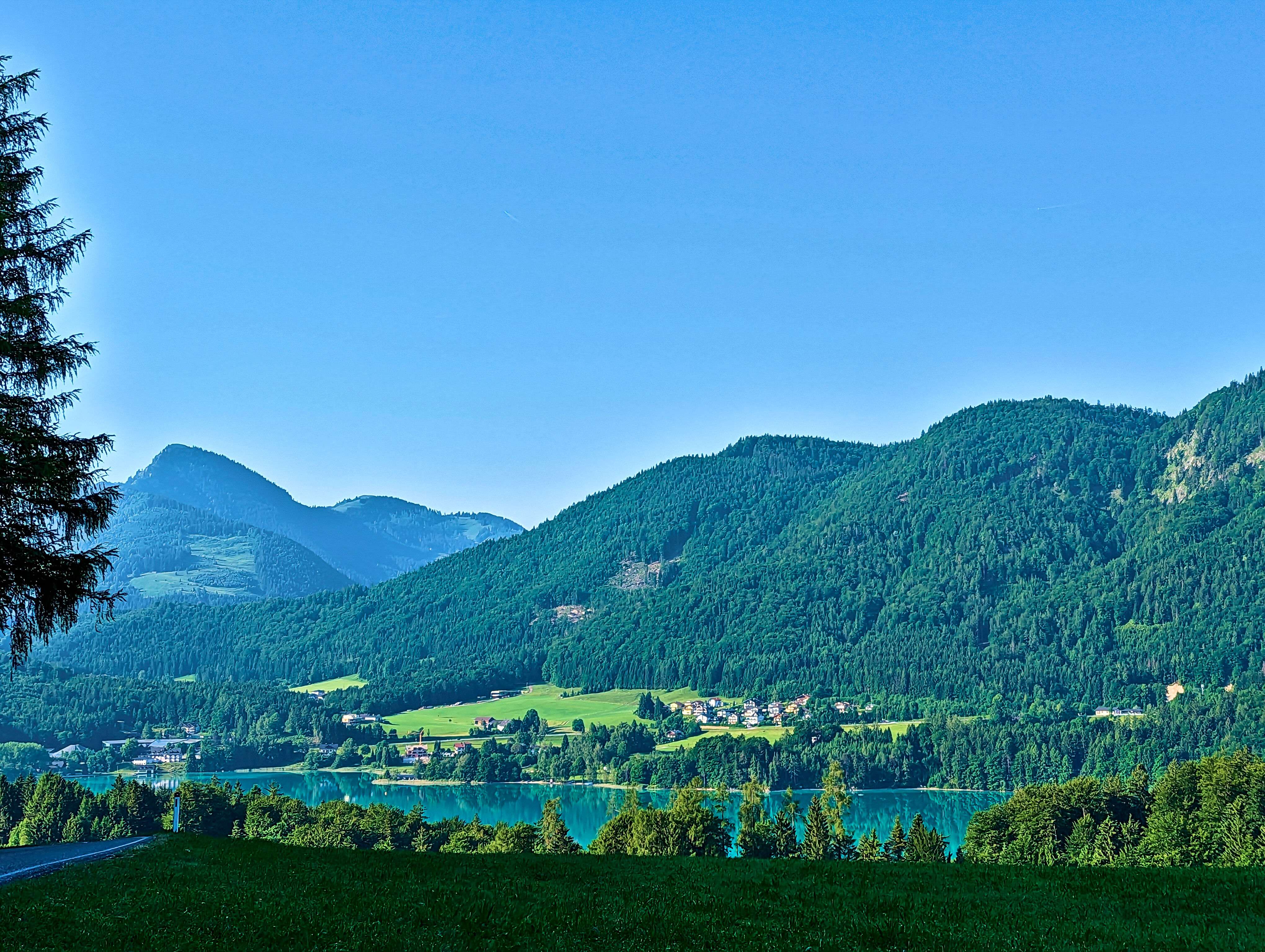 8:02 Uhr, Blick auf den Fuschlsee